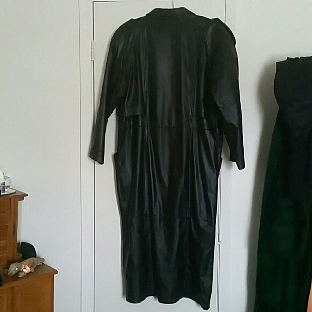 Maxi leather coat