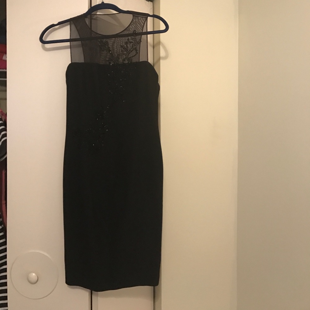 [Tootsies] Black dress with mesh and beading