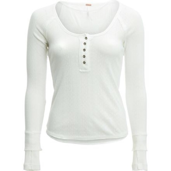 NWT Free People Sugar and Spice Henley Tee - Picture 2 of 5