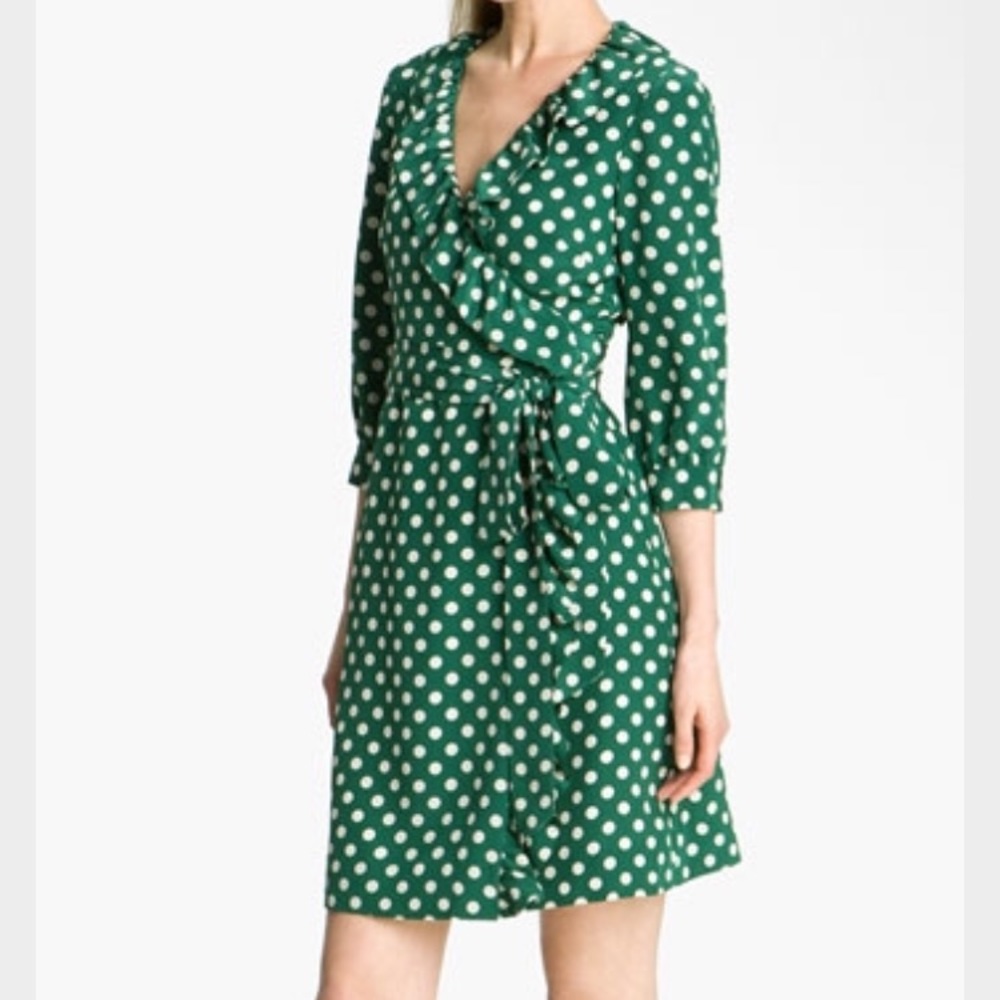 Kate Spade 'daniella' polka dot silk wrap dress