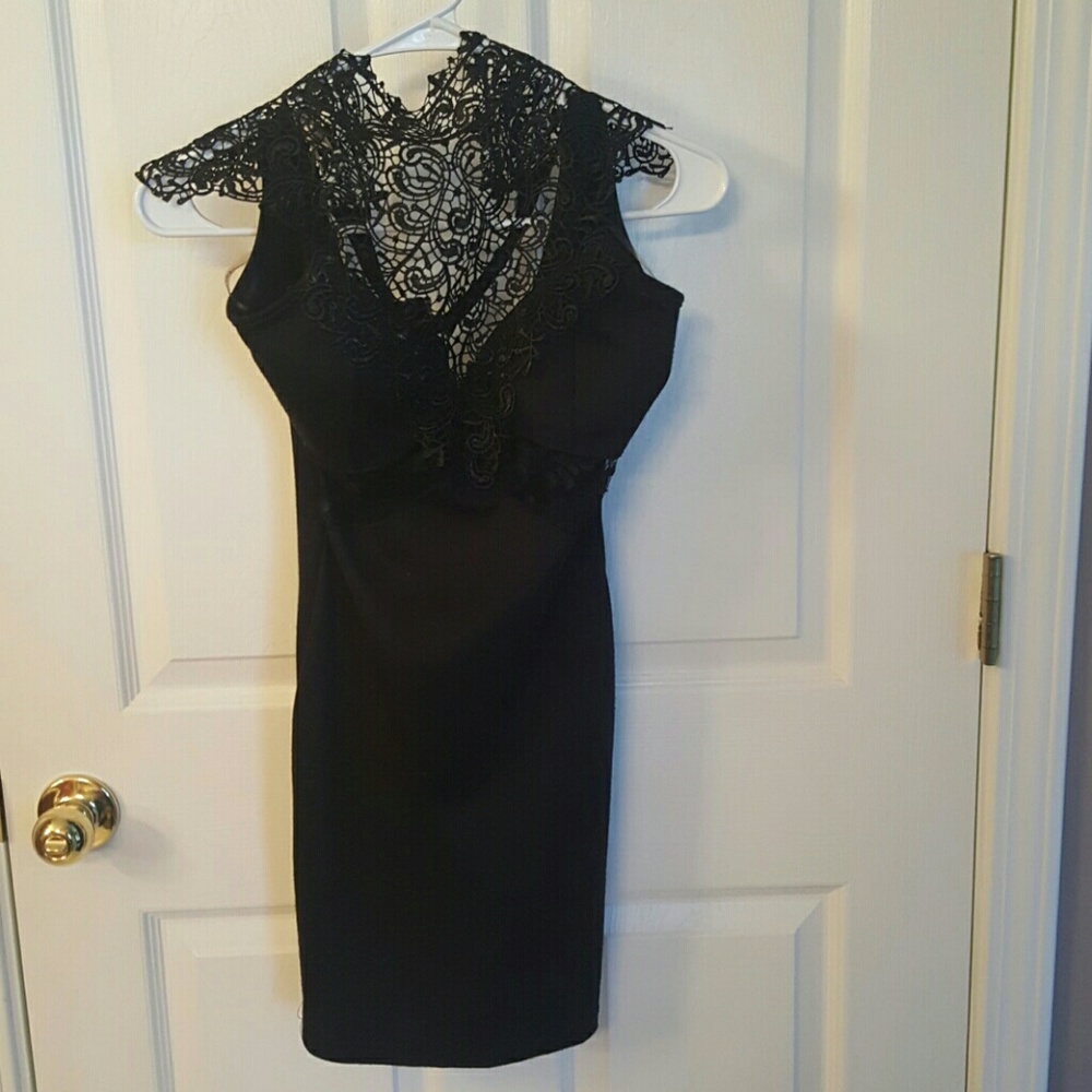 Black lace dress