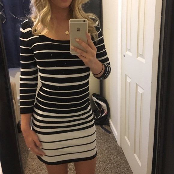 Xhilaration Dresses & Skirts - Striped black and white dress 🖤
