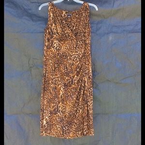 New Directions leopard print dress