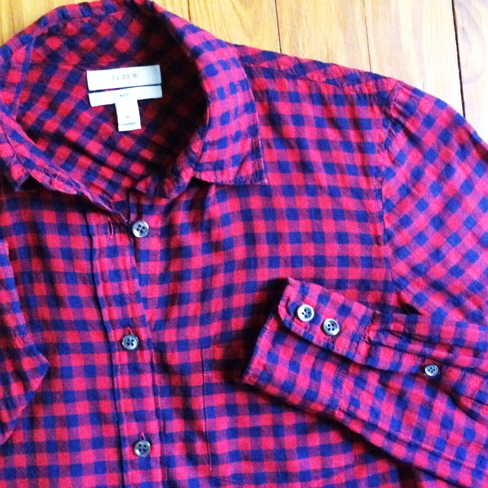 J.Crew "Boy" navy and red checked shirt (0)