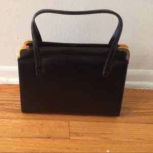 Vintage black snap closure purse