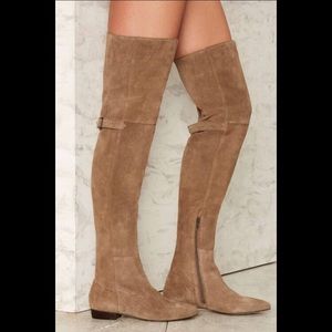 Matisse Ashley Over-the-Knee Suede Boots - Taupe