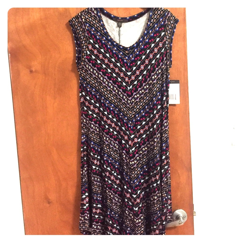 A large black southwestern dress