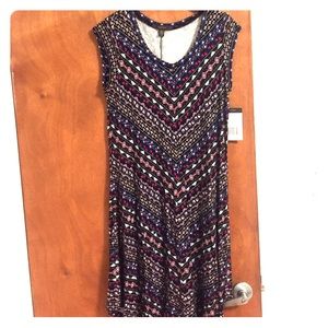 A large black southwestern dress