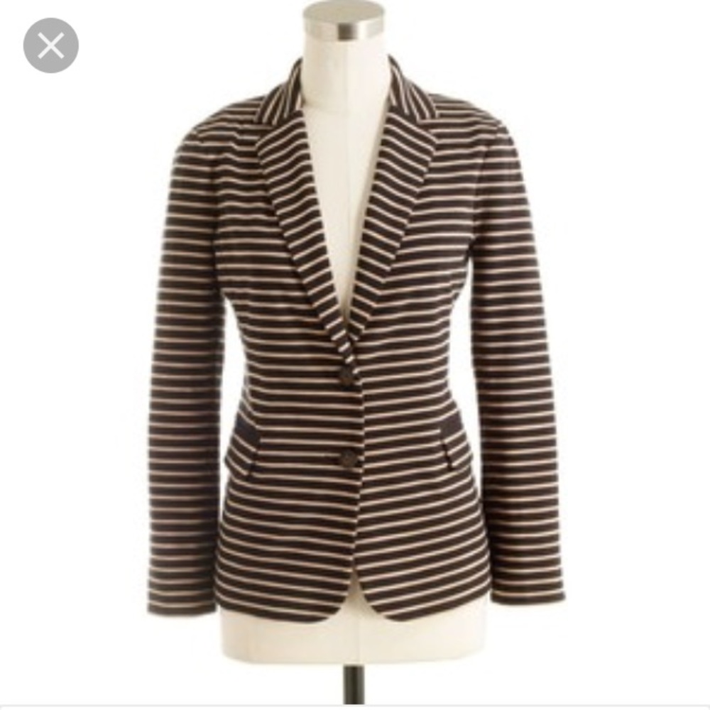 🛍EUC J Crew Maritime Blazer in Stripe