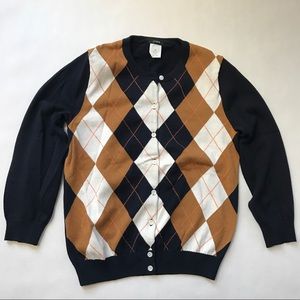 J.Crew Cotton Argyle Sweater