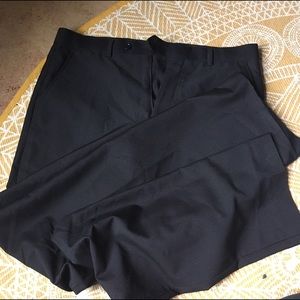 Black striped dress pants