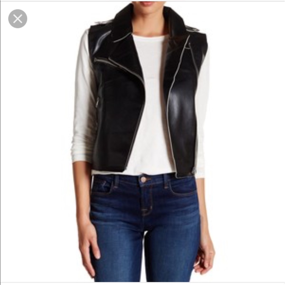 🆕Vigoss Faux Leather Moto Vest - Black Vest