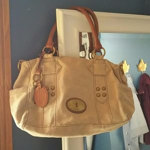 Tan Cloth Fossil Purse