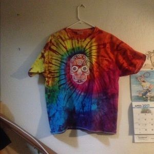 Custom Tie Dye with Glow-In-The-Dark embroidery