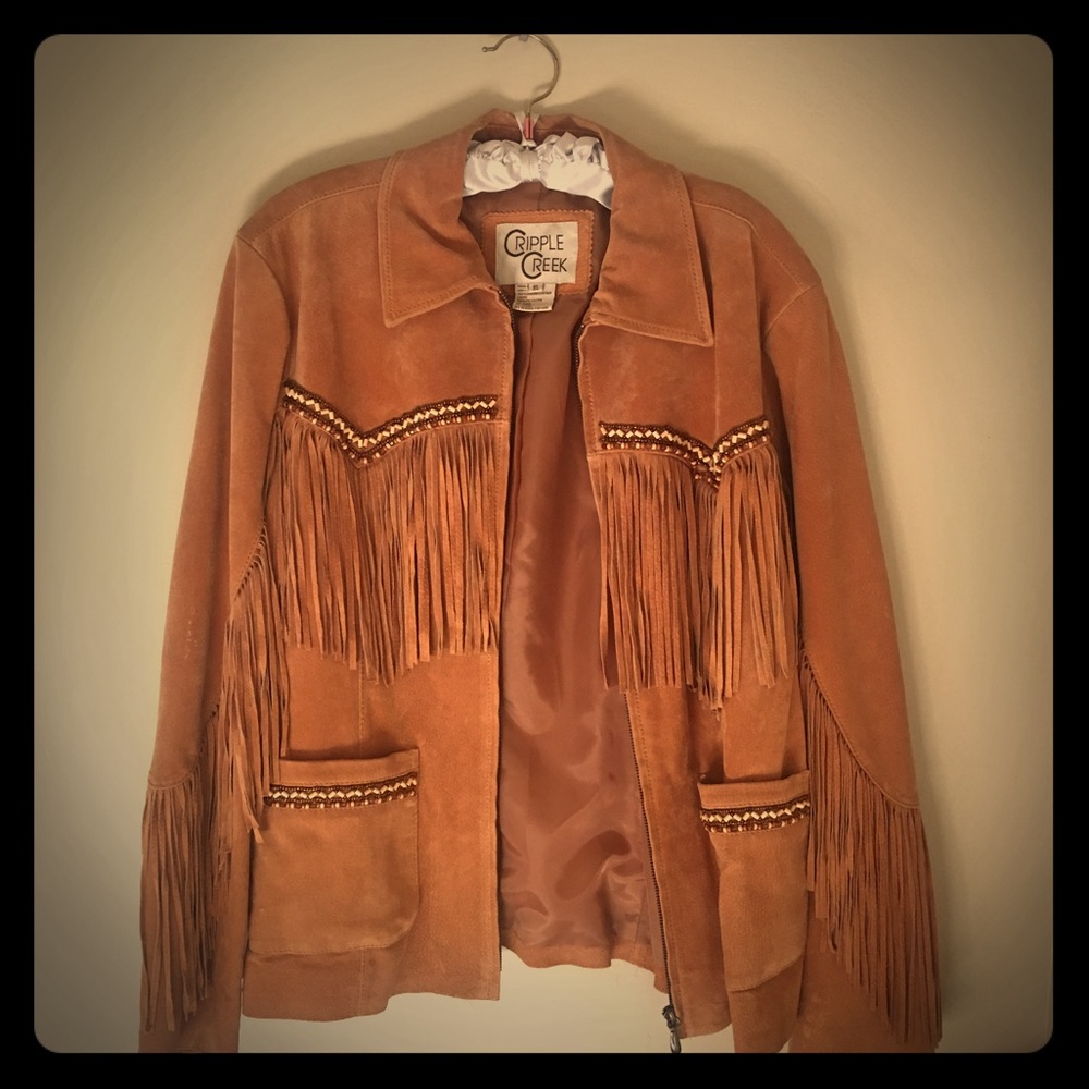 Suede Leather Jacket & Purse. XL/Fits M