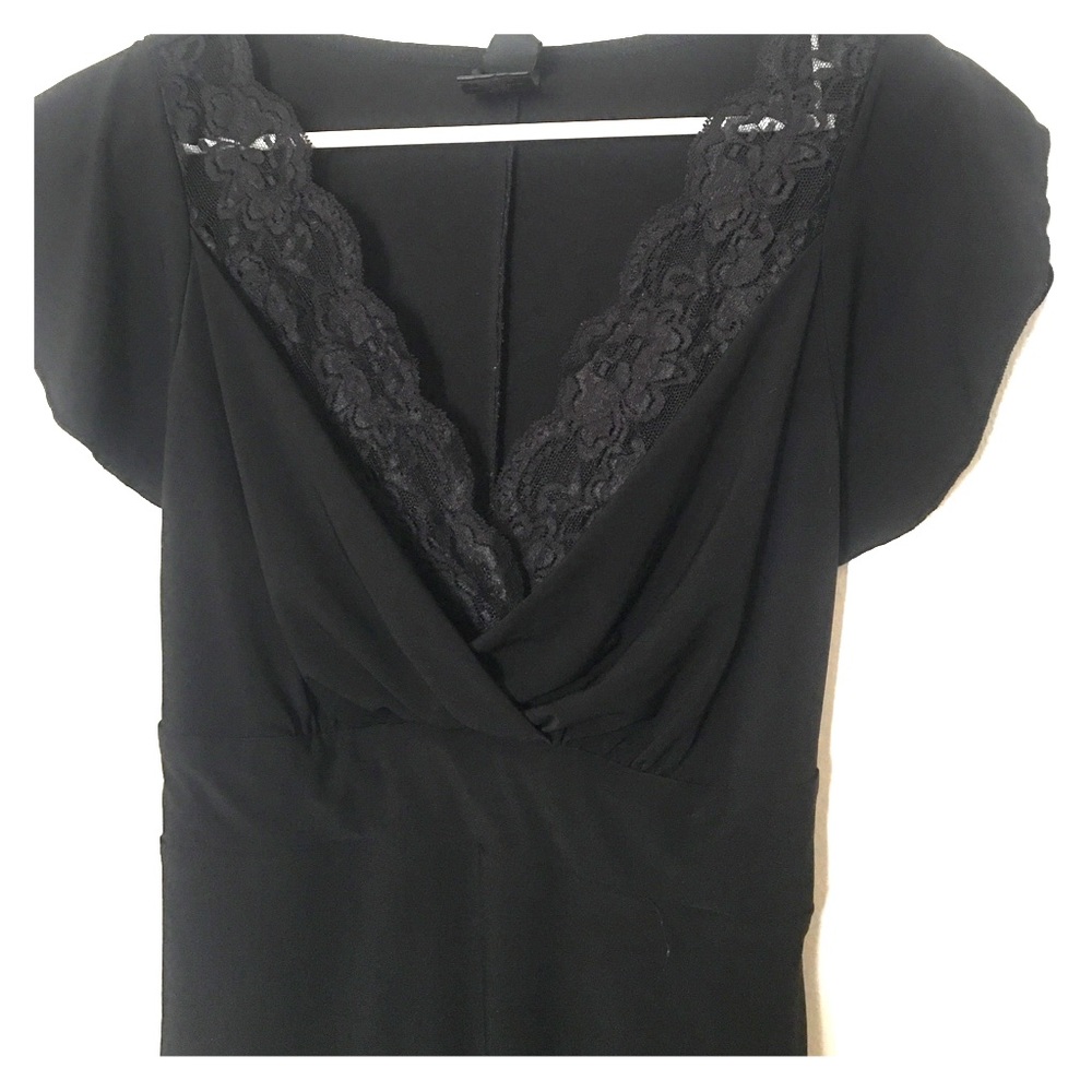 Black, sexy, A-line party dress.