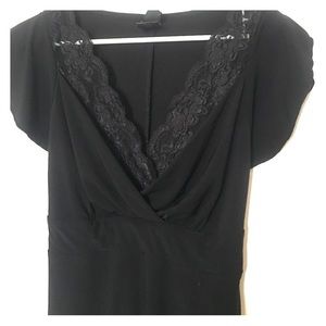 Black, sexy, A-line party dress.