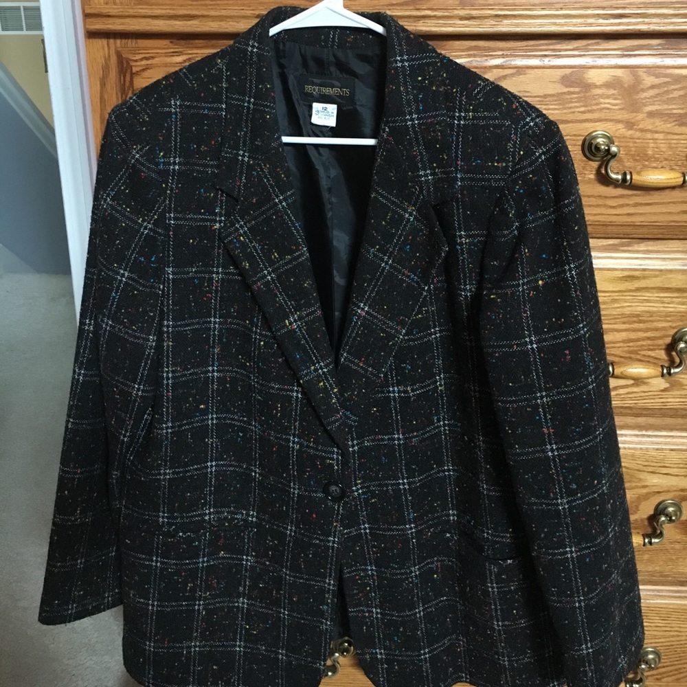 Black plaid Blazer