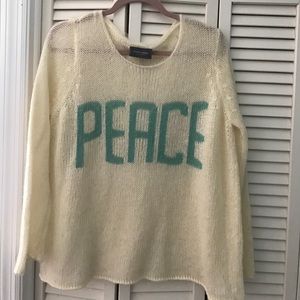 Wooden ships peace sweater