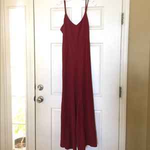 Beautiful Red open back wide leg jumpsuit