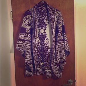 Purple Boho shrug sweater