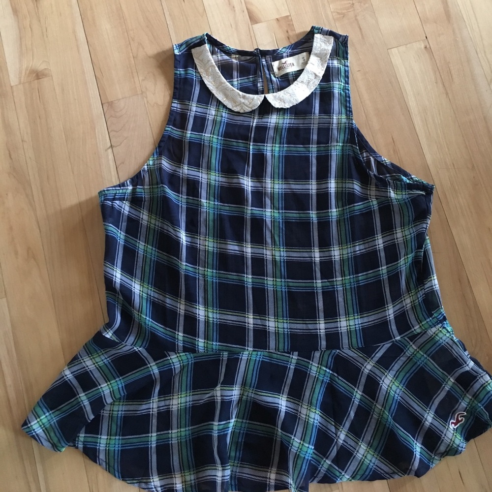 Collared peplum shirt