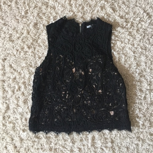 Black lace top - Picture 1 of 3