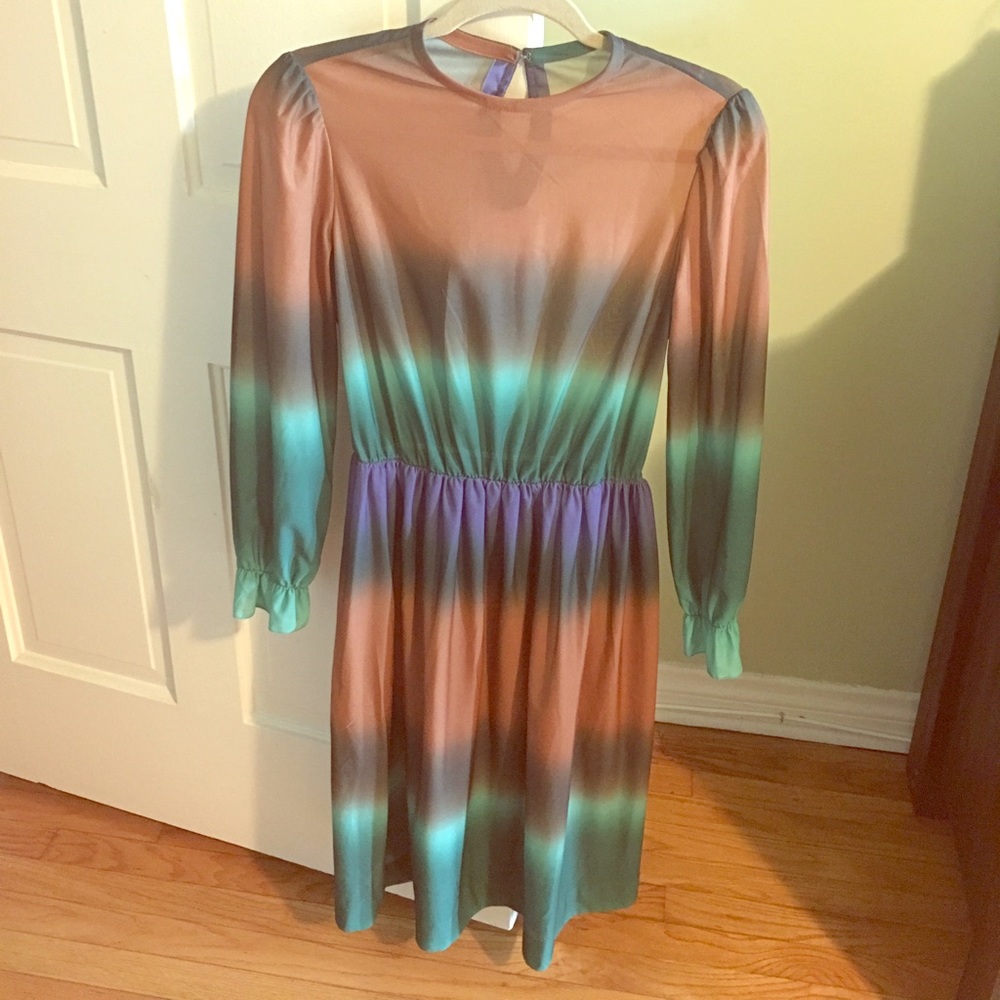 Vintage color Block Dress