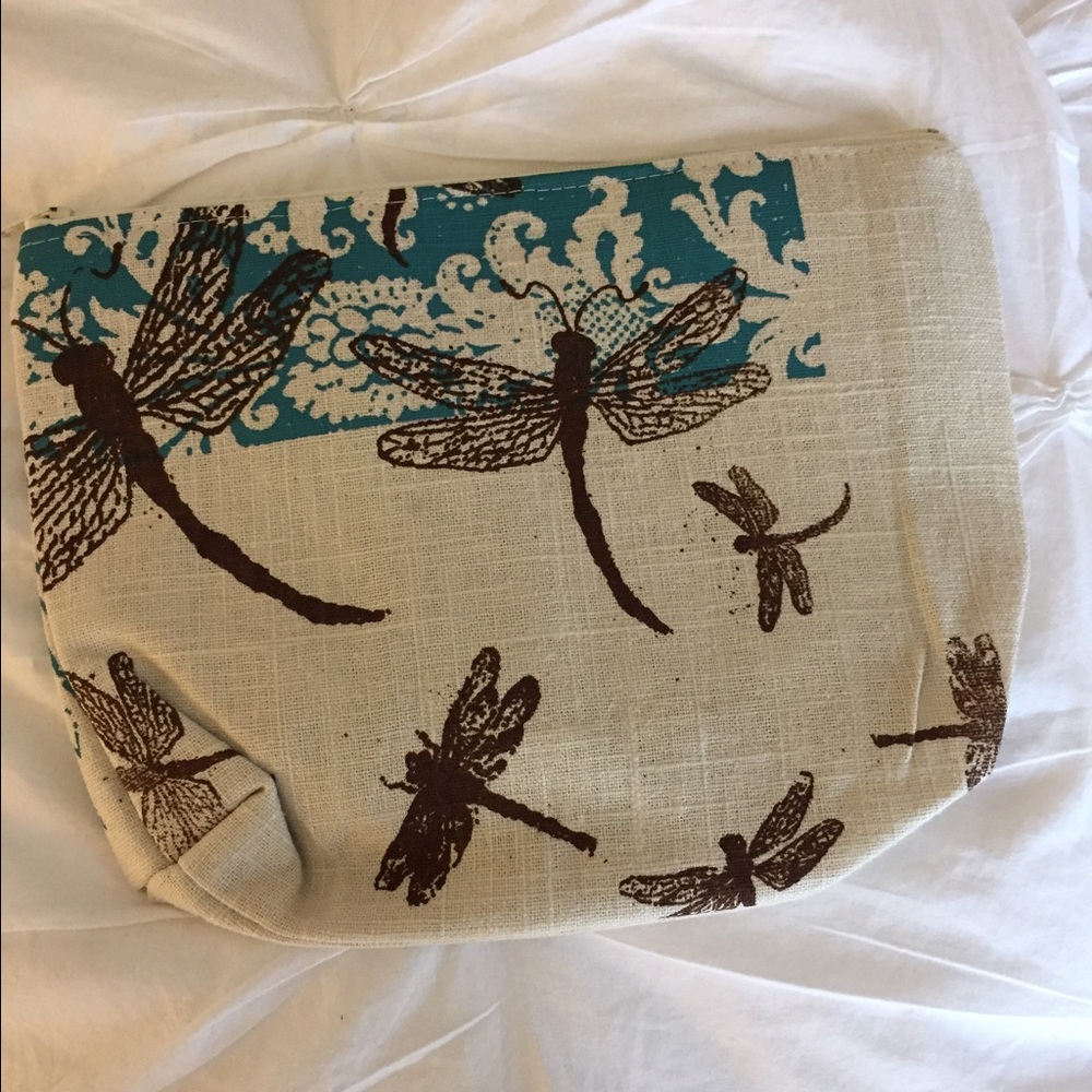 Cute Handmade Silk Screen Wallet or Makeup Bag