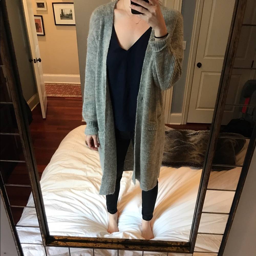 Uniqlo mohair-esque long sweater