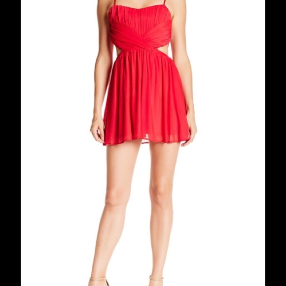 Cut Out Side Spaghetti Dress - Picture 1 of 5