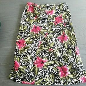 Strapless Torrid tropical tiki dress size 16