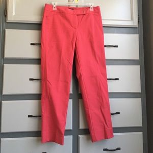 Pink 6R WHBM Perfect Form slim ankle trousers