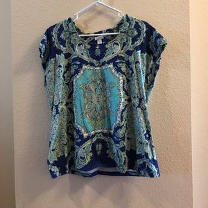 GUC Chico's Patterned SS Top