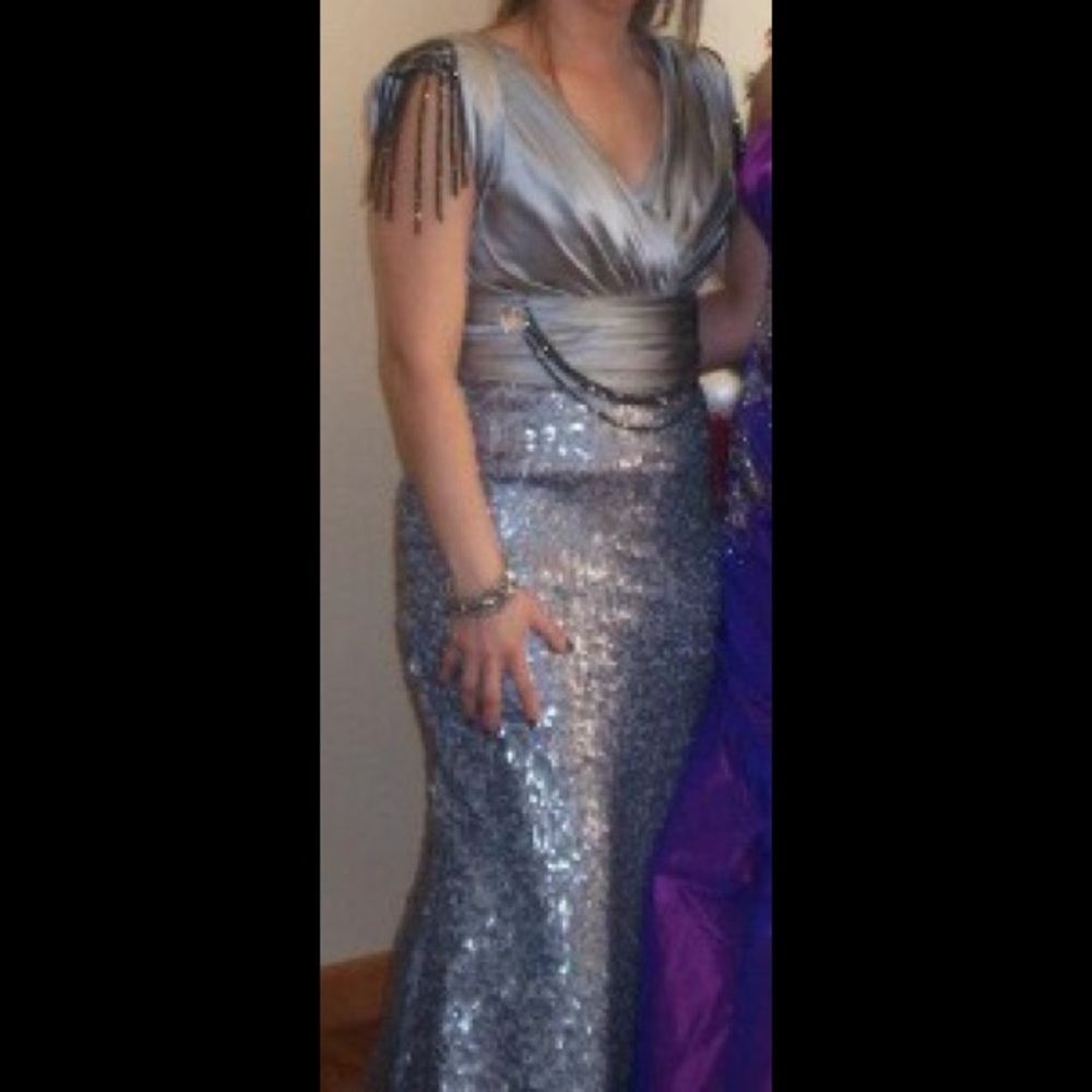 Unique silver size 10 dress