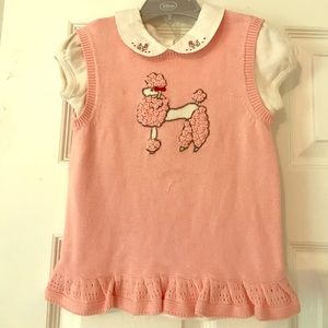 Janie and jack poodle sweater vest poodle top