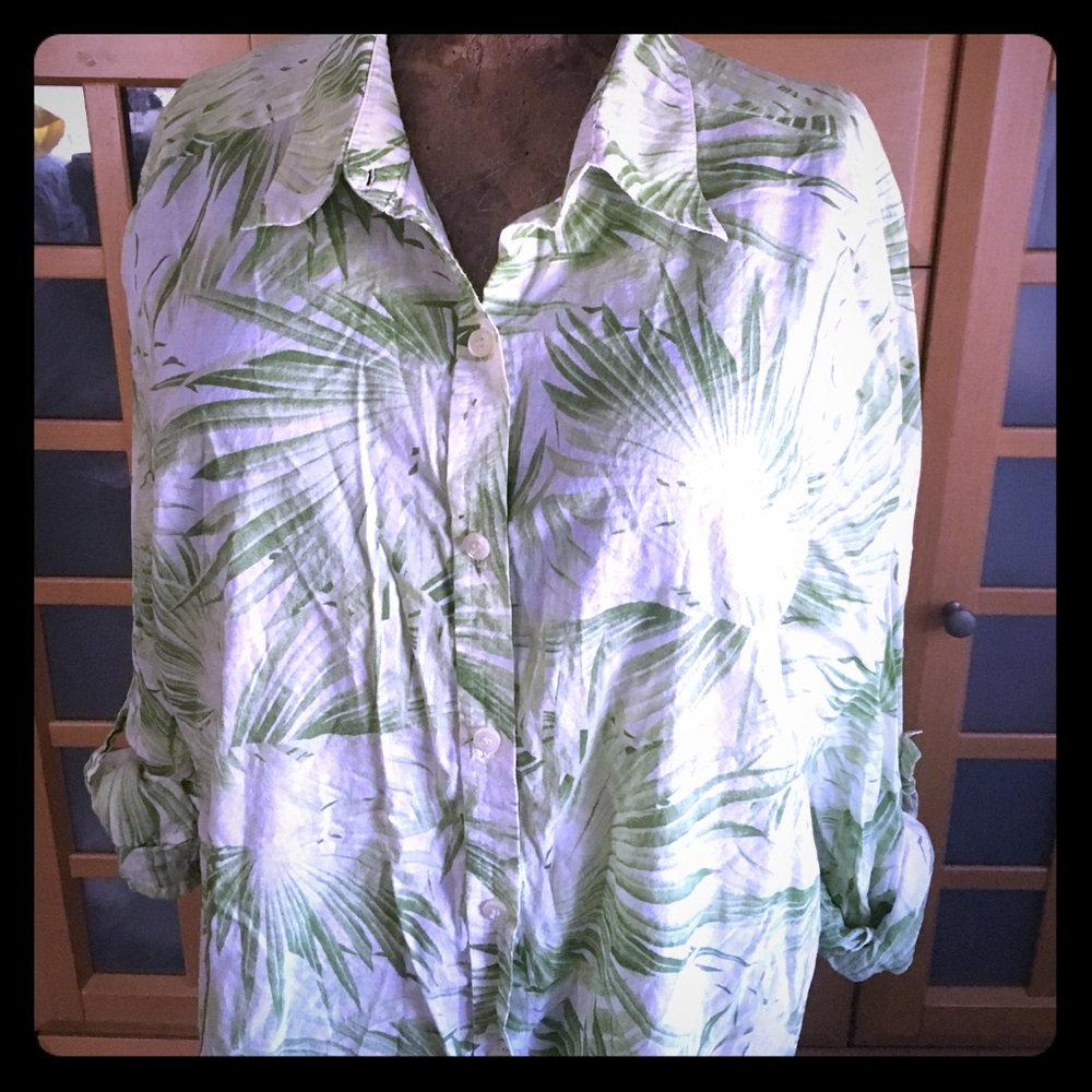 Cool Mint Button Down Top