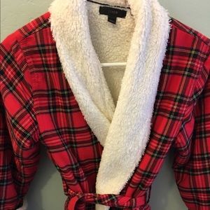 J. Crew Sherpa lined robe