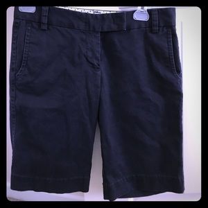 J Crew Navy Shorts 10" in seam, size 0