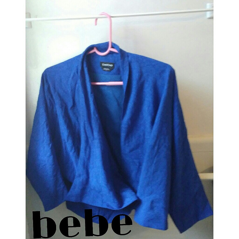 Deep blue bebe cape blazer