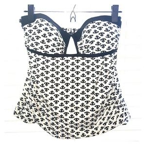 Drapey Bandeau Tankini Top