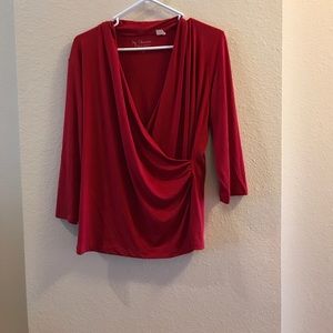 EUC Chico's Wrap 3/4 Sleeve Top
