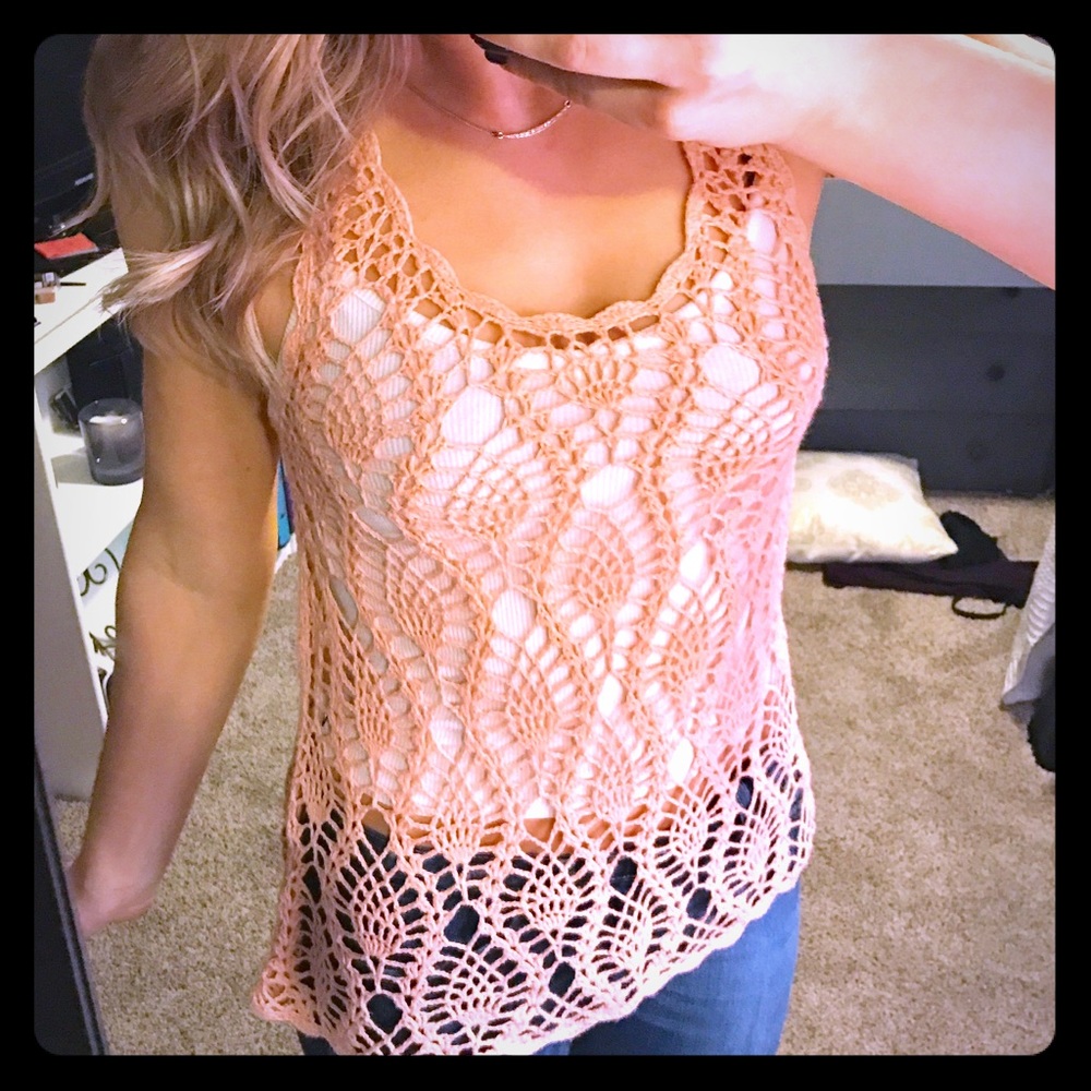 Knit tank top - rose