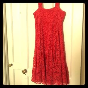 *RECENTLY REDUCED* Amazing red lace a-line dress.