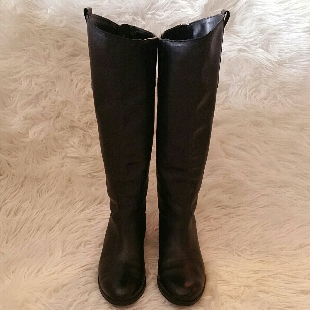 Sam Edelman Black Leather Riding Boots - 8