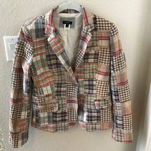 J Crew Madras Blazer