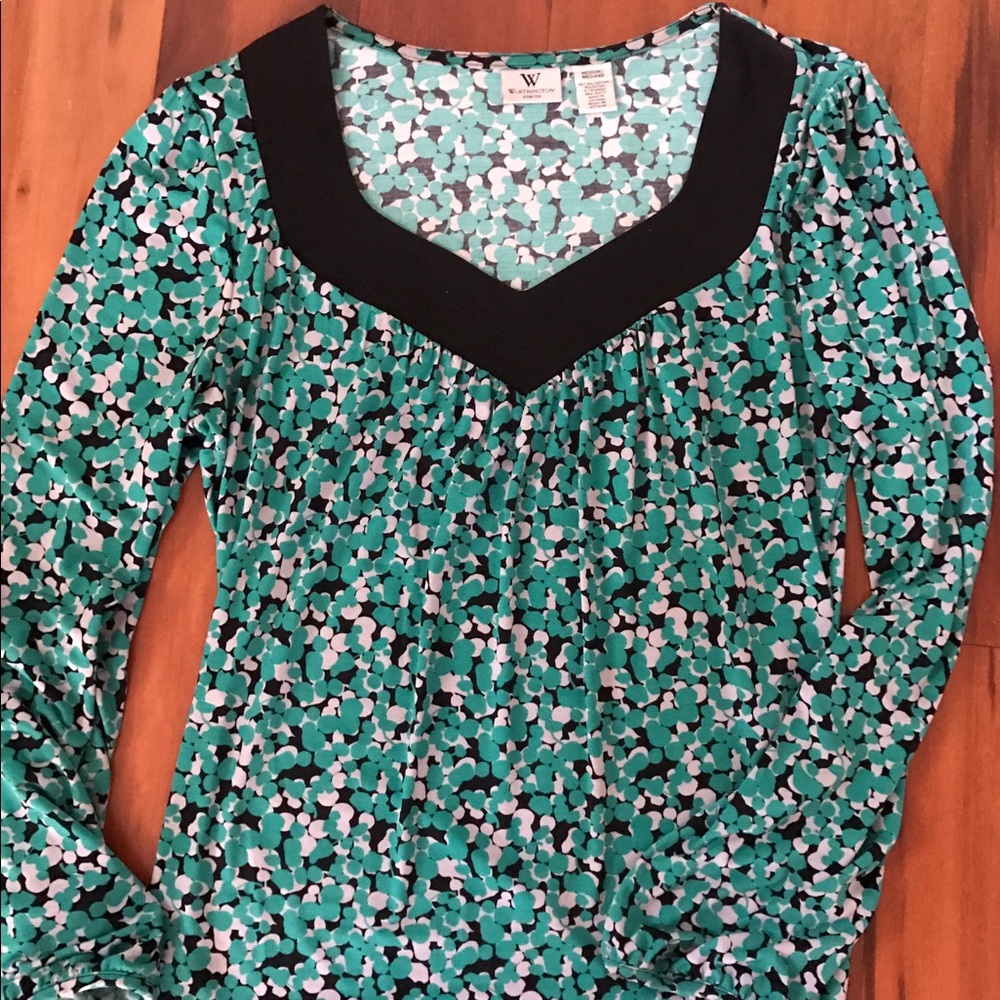 Worthington Polyester Blouse, Size Medium