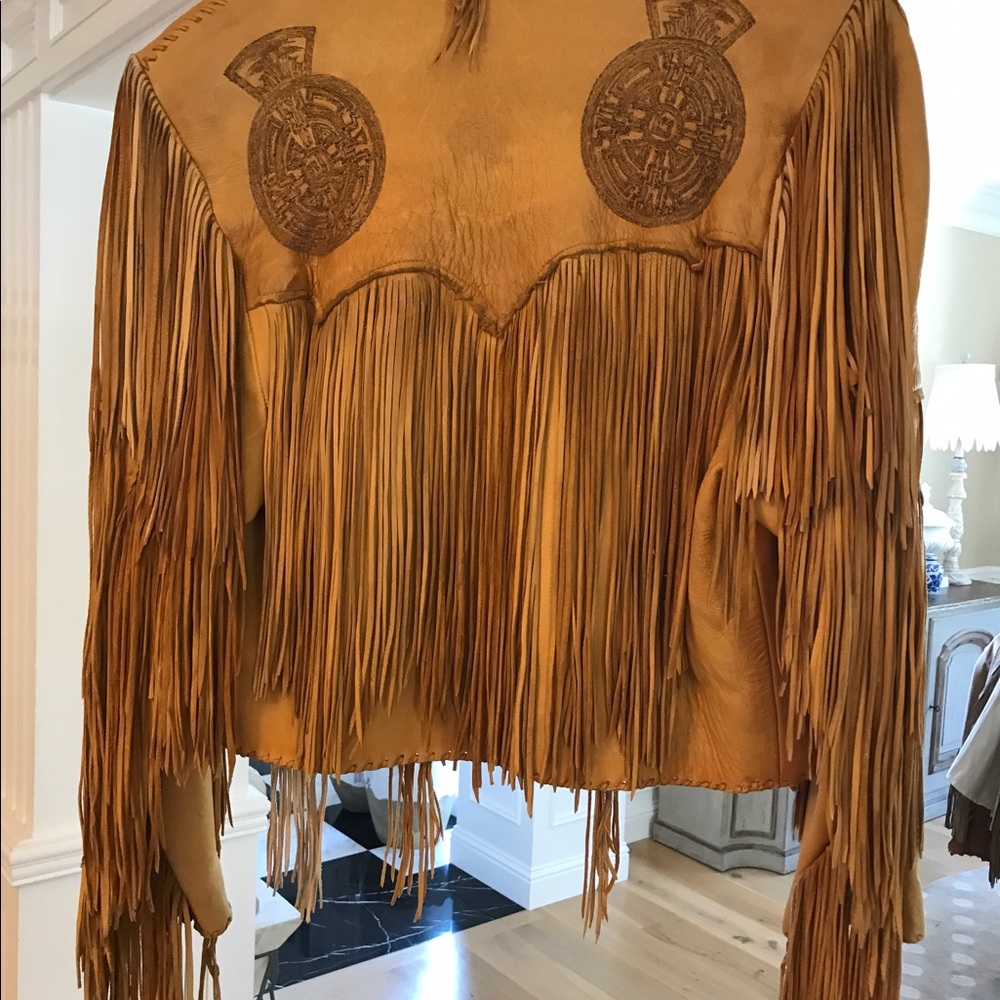 Original designer 'M' leather western jacket