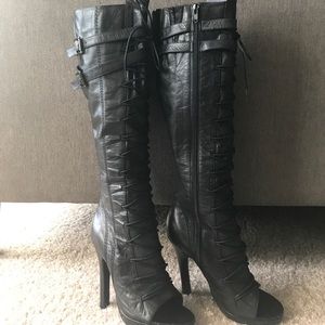 Knee-High Leather Boots