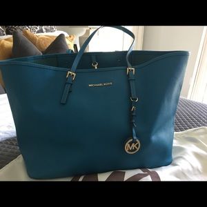 Michael Kors Turquoise Blue Tote